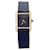 Cartier "Tank Must" silver gold-plated watch, brown lacquered dial. Leather  ref.1200073