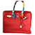 Hermès Birkin 35 Kapuzinerkresse, Palladium-Hardware, Ausgezeichneter Zustand Rot Leder  ref.1200270