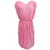 Autre Marque Rick Owens Vestido Pop Rosa Drapeado com Ombro Recortado Algodão  ref.1200417
