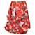 Autre Marque Simone Rocha Red Multi Flower Applique Floral Printed Satin Skirt Polyester  ref.1200425