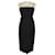 Bcbg Max Azria Robe midi noire à épaules dénudées Polyester  ref.1200459
