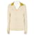 Loro Piana White/Yellow Stripe Sorbone Longsleeve Polo Shirt Synthetic  ref.1200466
