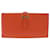 Béarn Hermès Bearn Orange Leather  ref.1200514