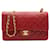 Timeless Borsa a tracolla media con patta foderata classica Chanel in pelle di caviale rosso  ref.1200560