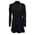 Vestido estilo envoltório de manga comprida Reformation em viscose preta Preto Poliéster  ref.1200570
