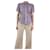 Burberry Camisa lilás de manga curta - tamanho UK 12 Roxo Algodão  ref.1200589