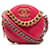 Chanel Rosa 19 Clutch redonda de pele de cordeiro com corrente Couro  ref.1200608