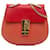 Chloé Chloe Mini sac à bandoulière Drew bicolore orange Cuir Veau façon poulain Rouge  ref.1200627