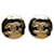 Pendientes de clip Chanel Gold CC Dorado Metal Chapado en oro  ref.1200675