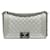 Chanel Silver Medium Caviar Boy Flap Bag Silvery Leather  ref.1200688