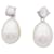 inconnue White gold earrings, diamants, Beads. Pearl Diamond  ref.1200722