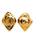 Gold Chanel CC Clip On Earrings Golden Gold-plated  ref.1200835