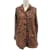 GANNI Hauts T.fr 34 cotton Coton Marron  ref.1200937