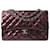 Chanel Vermelho Jumbo Clássico Aba com forro envernizado Bordeaux Couro Couro envernizado  ref.1201062
