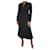 Roland Mouret Vestido midi negro de cady elástico de manga larga - talla UK 12 Viscosa  ref.1201118