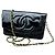 Pochette Chanel in vernice nera Nero