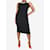Givenchy Vestido midi preto bicolor - tamanho UK 14 Lã  ref.1201255