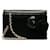 Chanel Pochette Camelia con barretta di cioccolato in tweed nero Panno  ref.1201286