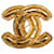 Chanel Gold CC Brooch Golden Metal Gold-plated  ref.1201313