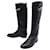 Hermès HERMES SHOE JUMPING H BOOTS042138Z BLACK LEATHER 37.5 BOOTS POUCH BOX  ref.1201370