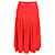 Jupe mi-longue plissée Gucci Horsebit en laine rouge  ref.1201468