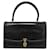 Hermès VINTAGE SAC A MAIN HERMES FERMOIR CHAINE D'ANCRE CUIR BOX NOIR LEATHER HAND BAG  ref.1201486