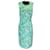 Autre Marque Colección Michael Kors Azul / Blanquecino / Vestido midi sin mangas con estampado floral verde Multicolor Sintético  ref.1202438