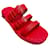 Autre Marque Valentino Red Multi Buckle Sandals Leather  ref.1202442