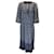Autre Marque St. John Bleu Marine / Blanc 2017 robe mi-longue en soie imprimée  ref.1202449