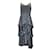 Autre Marque Altuzarra Navy Blue Sequined Printed Sleeveless Tiered Dress Viscose  ref.1202450