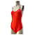 Excelente maiô Christian Dior, uma pedaço, cor vermelha pop Vermelho Laranja Monograma Poliamida  ref.1202589