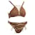 Bikini stringato in pelle marrone effetto Christian Dior di John Galliano:: S/S 2003! collettore, Edizione limitata! Beige Marrone chiaro Poliammide Nylon  ref.1202598