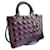 Lady Dior large bag dark purple Leather  ref.1202676