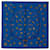 Hermès Hermes Blue Clips Silk Foulard Soie Tissu Bleu  ref.1202691