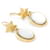 Autre Marque Mother of Pearl Earrings in Yellow Gold. White Golden  ref.1203533