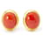 Autre Marque Antique earrings Yellow Gold and Coral. Golden  ref.1203538