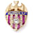 Autre Marque FC Valencia Shield in Gold and Diamonds. Golden Navy blue Dark purple Yellow gold  ref.1203539