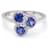 Autre Marque Bague TRIO Saphir et Diamants. Or blanc Bleu Marine  ref.1203561