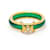 Autre Marque Gold Ring with Agate and Diamond. Golden Green Yellow gold  ref.1203571