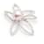Autre Marque Pendentif Fleur et Perle en Or. Or blanc Diamant Rose  ref.1203575