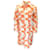 Autre Marque Etro Ivoire / Robe en dentelle brodée orange Coton  ref.1203604