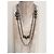 Parure collana  e orecchini DOLCE & GABBANA acciaio perle grigio antracite Argento - vista 10