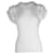 Chloé Top canelado com babados Chloe em viscose branca Branco Fibra de celulose  ref.1203944