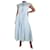 Miu Miu Light blue sleeveless ruffled denim dress - size UK 12 Cotton  ref.1203991