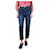J Brand Indigo high-rise straight leg jeans - size UK 12 Blue Cotton  ref.1203994