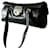 Prada Black Sound Lock Leather Shoulder Bag Fur  ref.1204005