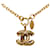 Chanel Gold CC Anhänger Halskette Golden Metall Vergoldet  ref.1204024