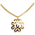 Chanel Gold CC Anhänger Halskette Golden Metall Vergoldet  ref.1204028