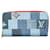 Louis Vuitton Blue Monogram Denim Patchwork Zippy Long Wallet Cloth  ref.1204030