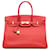 Hermès rouge 2016 Birkin d'Epsom 35 Cuir Veau façon poulain  ref.1204090